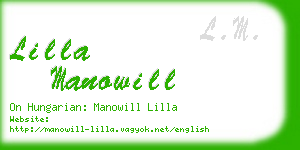 lilla manowill business card